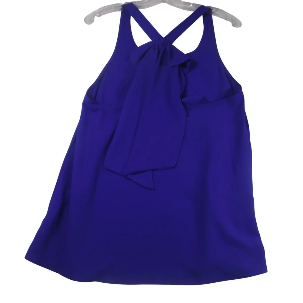 Silvergate Royal Blue Bow Back Sleeveless Blouse Top Womens‎ Medium ITA880-CRN